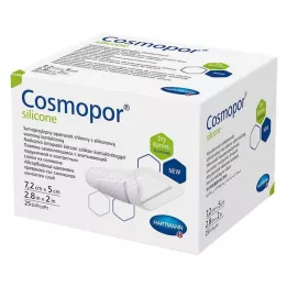 COSMOPOR επίδεσμος σιλικόνης 5x7,2 cm, 25 τεμάχια