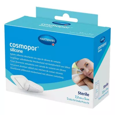 Επίδεσμος τραυμάτων Cosmopor® σιλικόνης 5x7,2 cm, 5 τεμ