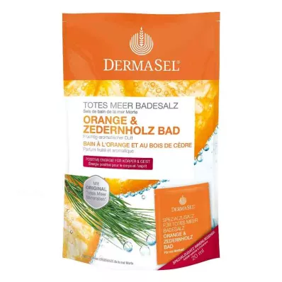 Dermasel Dead Sea Bath Salt Orange &amp; Ξύλο Κέδρου (1 συσκευασία)