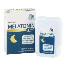 MELATONIN Μίνι δισκία 1 mg σε διανομέα, 120 τεμάχια