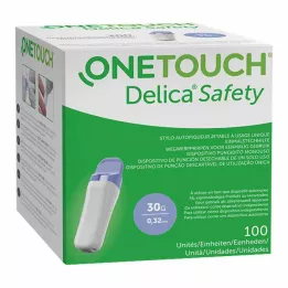 ONE TOUCH Δακτυλική συσκευή Delica Safety μίας χρήσης 30 G, 100 τεμάχια