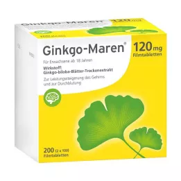 GINKGO-MAREN 120 mg επικαλυμμένα με λεπτό υμένιο δισκία, 200 τεμάχια