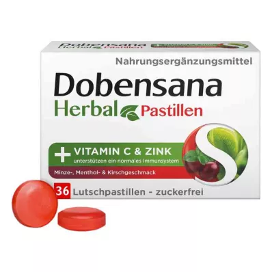 Dobensana Herbal Kirschgeschm.vit.c &amp; Zinc Pastil.(36 τεμάχια)