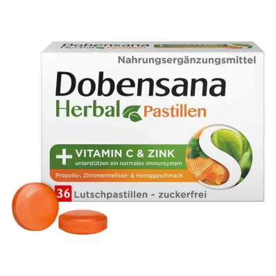 Dobensana Herbal Honey Vitamins C &amp; Zinc Pastil.(36 τεμάχια)