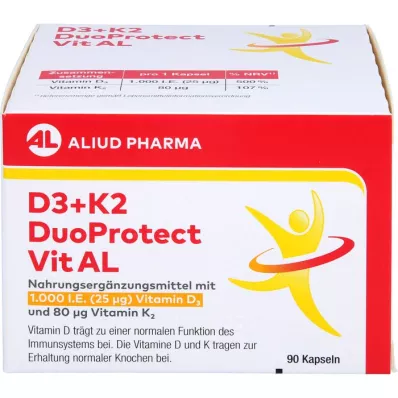 D3+K2 DuoProtect Vit AL 1000 I.U./80 μg κάψουλες, 90 κάψουλες