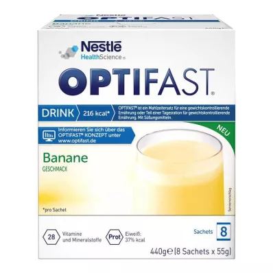 OPTIFAST Ποτό Μπανάνα σε σκόνη, 8X55 g