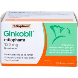 GINKOBIL-ratiopharm 120 mg επικαλυμμένα με λεπτό υμένιο δισκία, 200 τεμάχια