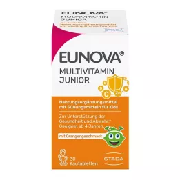 EUNOVA Μασώμενα δισκία Junior με γεύση πορτοκάλι, 30 τεμάχια