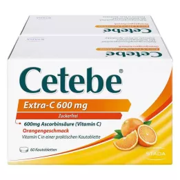 CETEBE Extra-C 600 mg μασώμενα δισκία, 120 τεμάχια