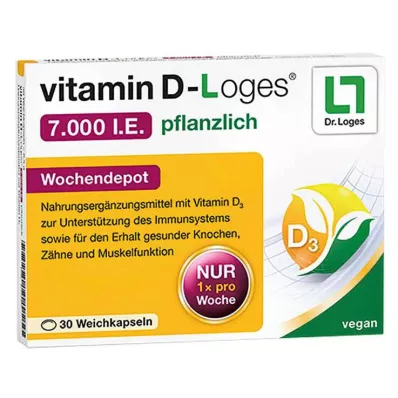 VITAMIN D-LOGES 7.000 I.U. φυτική εβδομαδιαία αποθήκη, 30 τεμ