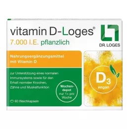 Vitamin D-Loges 7.000 IU φυτικής βάσης εβδομαδιαία αποθήκη, 60 τεμάχια