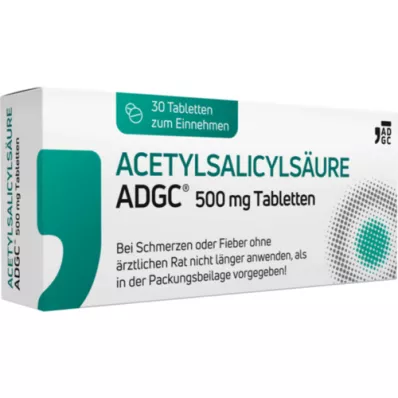 ACETYLSALICYLSÄURE ADGC δισκία 500 mg, 30 τεμάχια