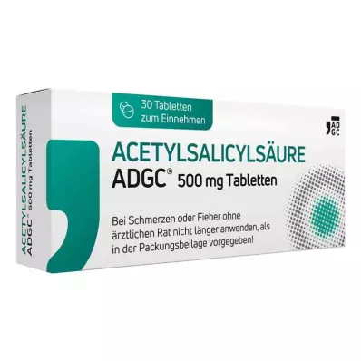 ACETYLSALICYLSÄURE ADGC δισκία 500 mg, 30 τεμάχια