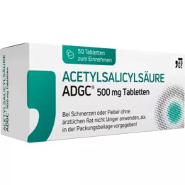 ACETYLSALICYLSÄURE ADGC δισκία 500 mg, 50 τεμάχια