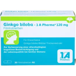 GINKGO BILOBA-1A Pharma 120 mg επικαλυμμένα με λεπτό υμένιο δισκία, 30 τεμάχια