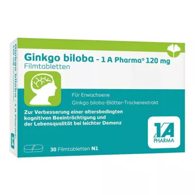 Ginkgo biloba - 1 A Pharma® 120 mg επικαλυμμένα με λεπτό υμένιο δισκία, 30 τεμ