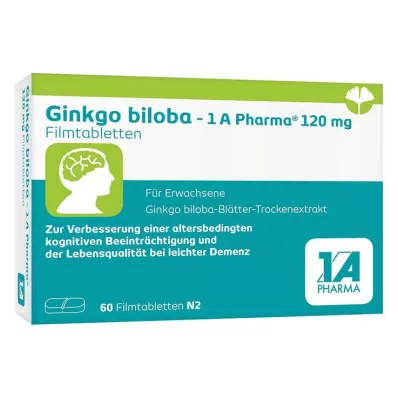 Ginkgo biloba - 1 A Pharma® 120 mg επικαλυμμένα με λεπτό υμένιο δισκία, 60 τεμ
