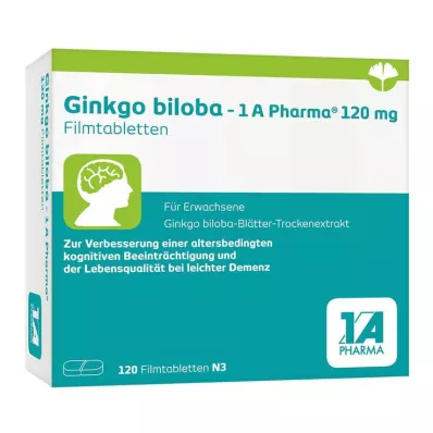 Ginkgo biloba - 1 A Pharma® 120 mg επικαλυμμένα με λεπτό υμένιο δισκία, 120 τεμ
