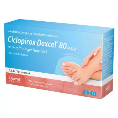 Ciclopirox Dexcel® 80 mg/g ενεργό βερνίκι νυχιών, 3,3 ml