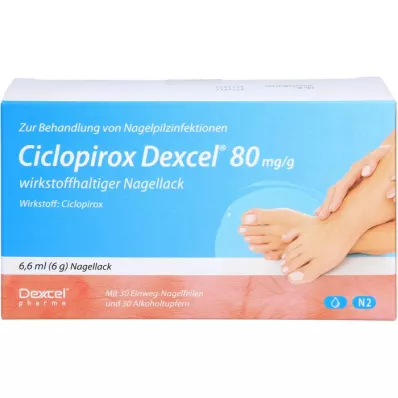 CICLOPIROX Dexcel 80 mg/g βερνίκι νυχιών που περιέχει δραστικό συστατικό, 6,6 ml