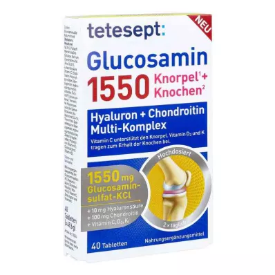 Tetesept Glucosamine 1550 επικαλυμμένα με λεπτό υμένιο δισκία (40 τεμάχια)