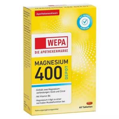Ταμπλέτες Wepa Magnesium 400 Depot + B6, 60 τεμ