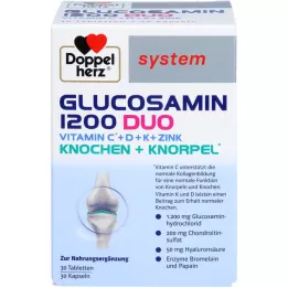 DOPPELHERZ Συνδυαστική συσκευασία συστήματος Glucosamine 1200 Duo, 60 τεμάχια