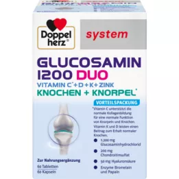 DOPPELHERZ Συνδυαστική συσκευασία συστήματος Glucosamine 1200 Duo, 120 τεμάχια