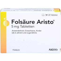 FOLSÄURE ARISTO δισκία των 5 mg, 20 τεμάχια