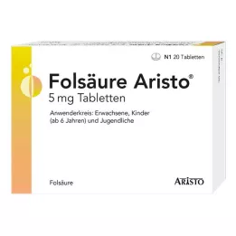 FOLSÄURE ARISTO δισκία των 5 mg, 20 τεμάχια