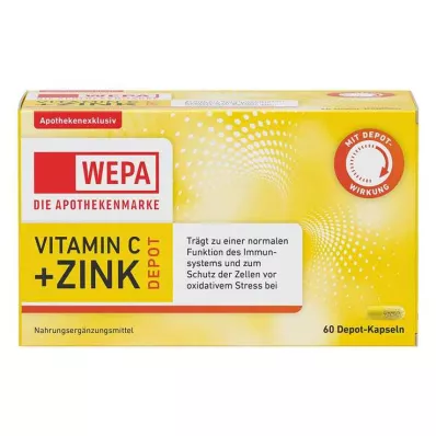 Κάψουλες Wepa Vitamin C + Zinc, 60 τμχ