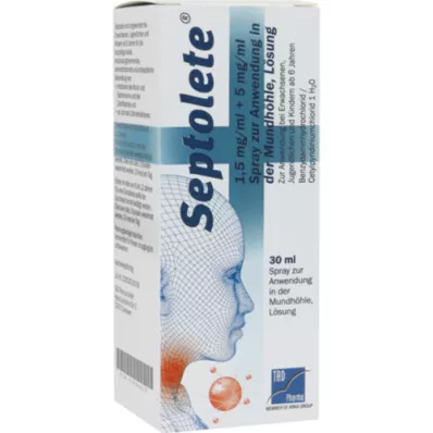 SEPTOLETE 1,5mg/ml + 5mg/ml στοματικό σπρέι, 30 ml