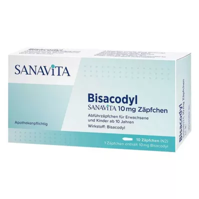 Υπόθετα Bisacodyl Sanavita 10 mg, 10 τεμ