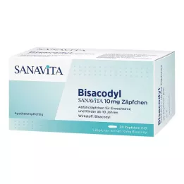BISACODYL SANAVITA Υπόθετα 10 mg, 30 τεμάχια