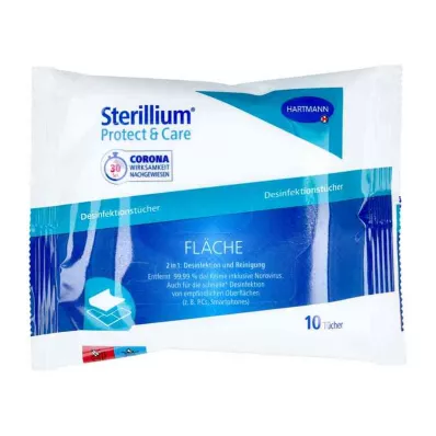 Sterillium Protect &amp; Μαντηλάκια απολύμανσης επιφανειών περιποίησης (10 τεμάχια)