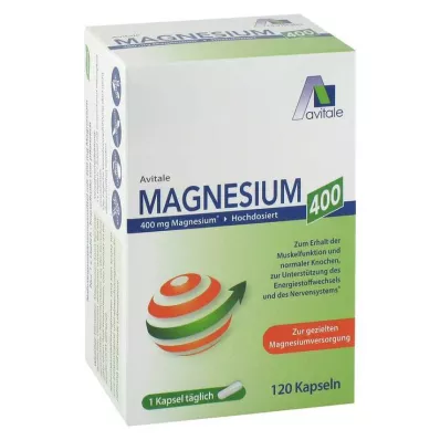 Κάψουλες μαγνησίου 400 mg, 120 τεμ