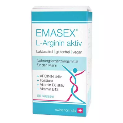 Emasex L-Arginine ενεργές κάψουλες, 90 τεμάχια