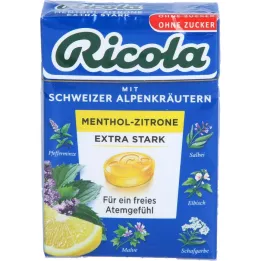 RICOLA o.Z.Box Μενθόλη-Λεμόνι εξαιρετικά ισχυρά γλυκά, 50 g