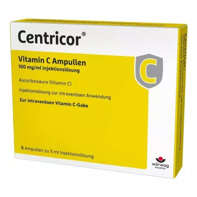 Centricor® αμπούλες βιταμίνης C 100 mg/ml ενέσιμο διάλυμα, 5X5 ml Centricor® αμπούλες βιταμίνης C 100 mg/ml ενέσιμο διάλυμα, 5X5 ml