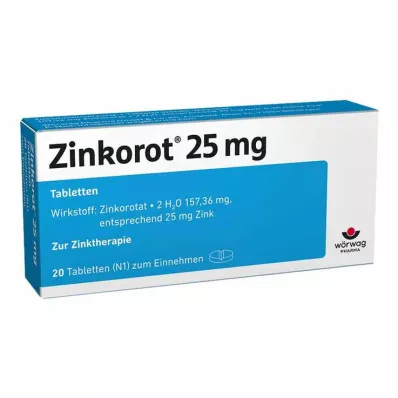 Zinkorot 25 mg δισκία ψευδαργύρου υψηλής δόσης, 20 τεμ