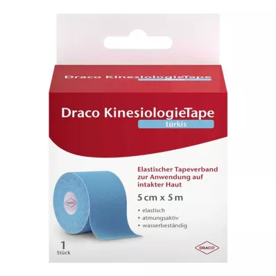 Ταινία κινησιολογίας Draco 5 cmx5 m τιρκουάζ, 1 τεμ