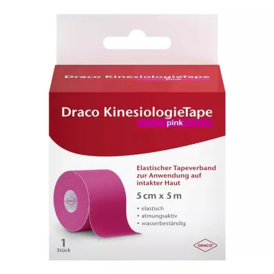 Κινησιολογική ταινία Draco 5 cmx5 m ροζ, 1 τεμ