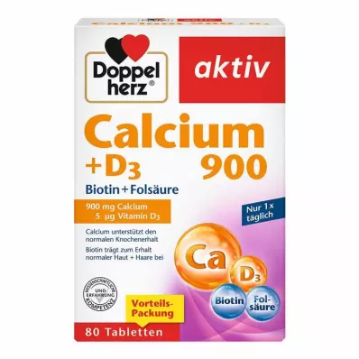 Doppelherz Calcium 900 + D3 δισκία, 80 τεμ