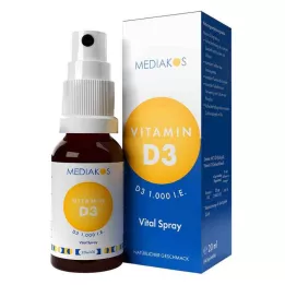 VITAMIN D3 1000 I.U. Mediakos Vital Spray, 20 ml
