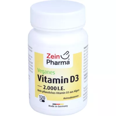 VITAMIN D3 2000 I.U. vegan κάψουλες, 120 τεμάχια