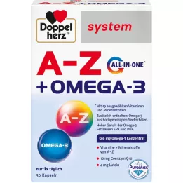 DOPPELHERZ Κάψουλες συστήματος A-Z+Omega-3 all-in-one, 30 τεμάχια