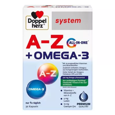 Κάψουλες συστήματος all-in-one Doppelherz A-Z + Omega-3, 30 τεμάχια