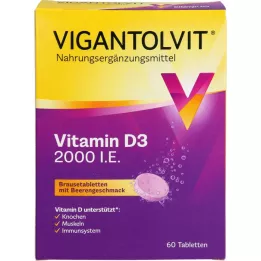 VIGANTOLVIT Αναβράζοντα δισκία βιταμίνης D3 2000 I.U., 60 τεμάχια