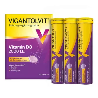 Vigantolvit 2000 i.E. Αναβράζοντα δισκία βιταμίνης D3 (60 τεμάχια)