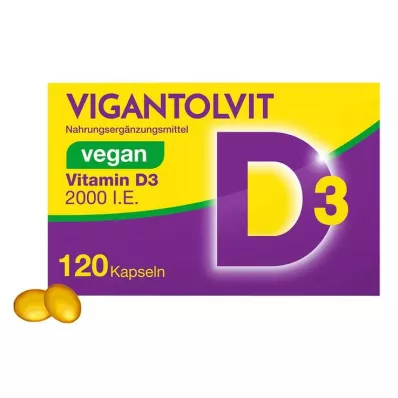 Vegan μαλακές κάψουλες Vigantolvit 2000 IU vitamin D3, 120 τεμάχια